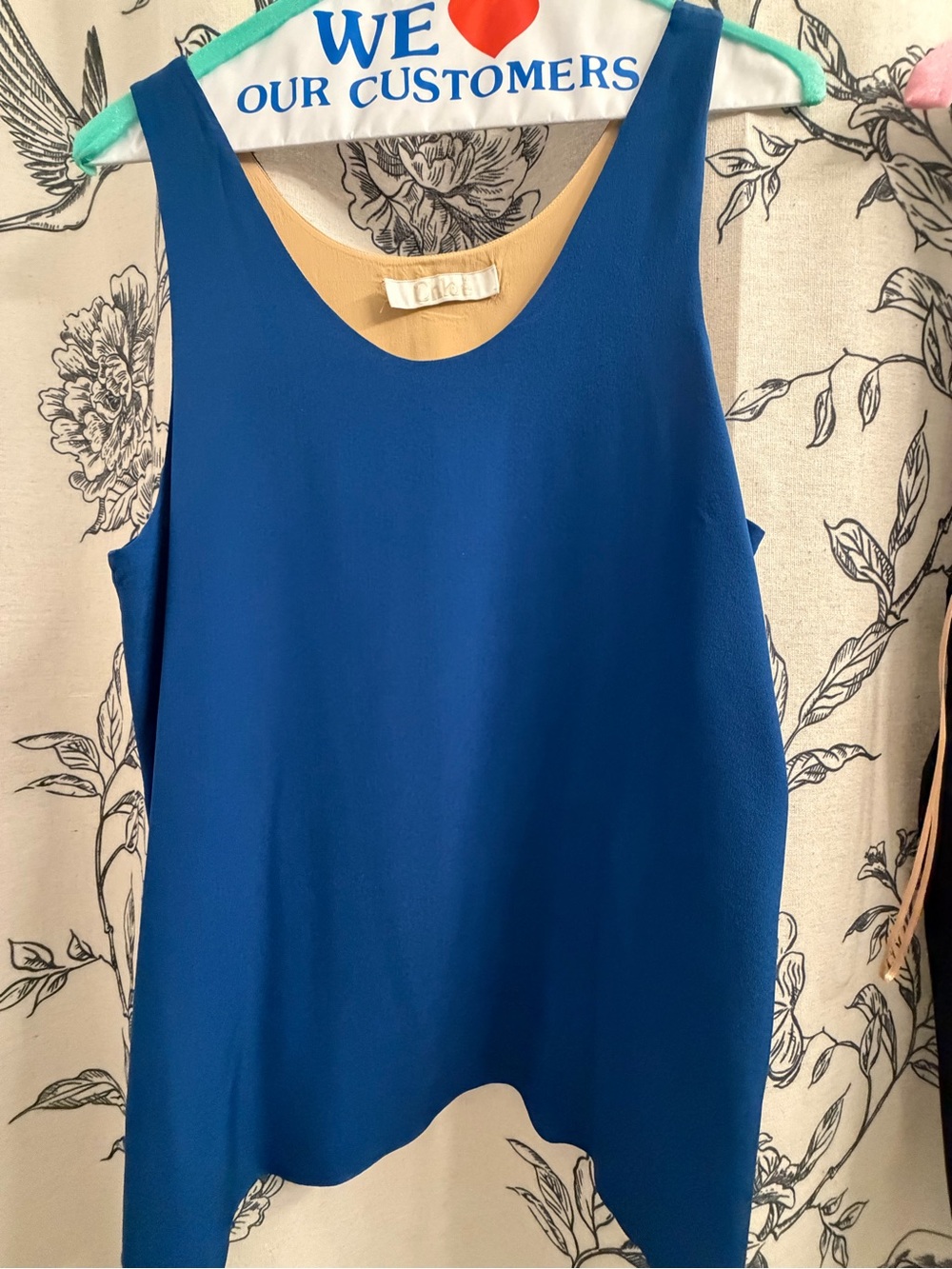 Elegant CHLOE silk scoop neck top
